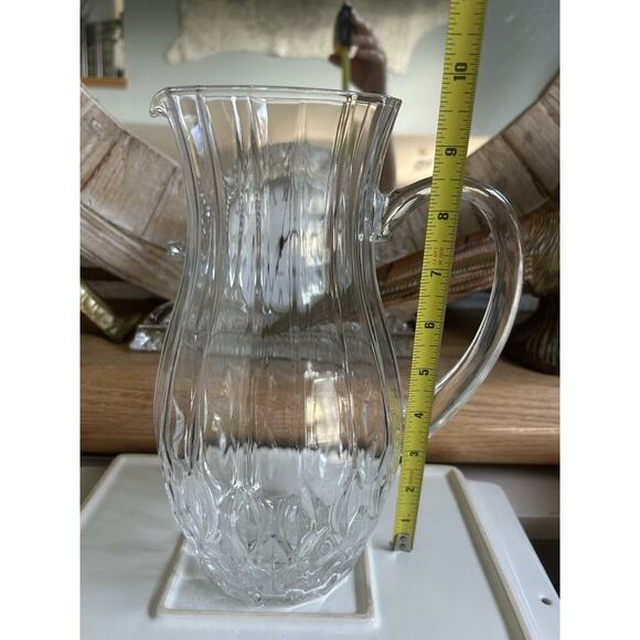 24% Lead Cristal D'arques Garanti Bretagne Water Pitcher France Barware Home - Picture 2 of 12